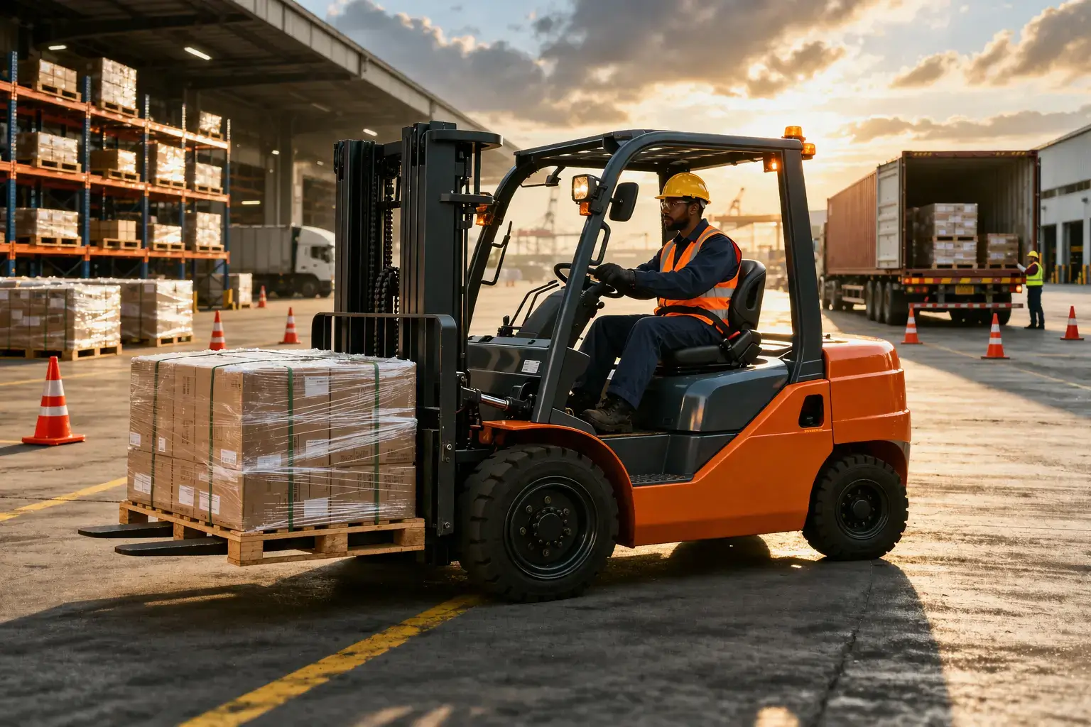 Counterbalanced Lift Truck F1 Driver practical training at Wheelset Academy