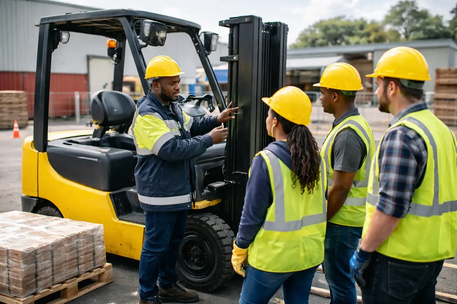 Counterbalanced Lift Truck F2 Driver course practical training session at Wheelset Academy