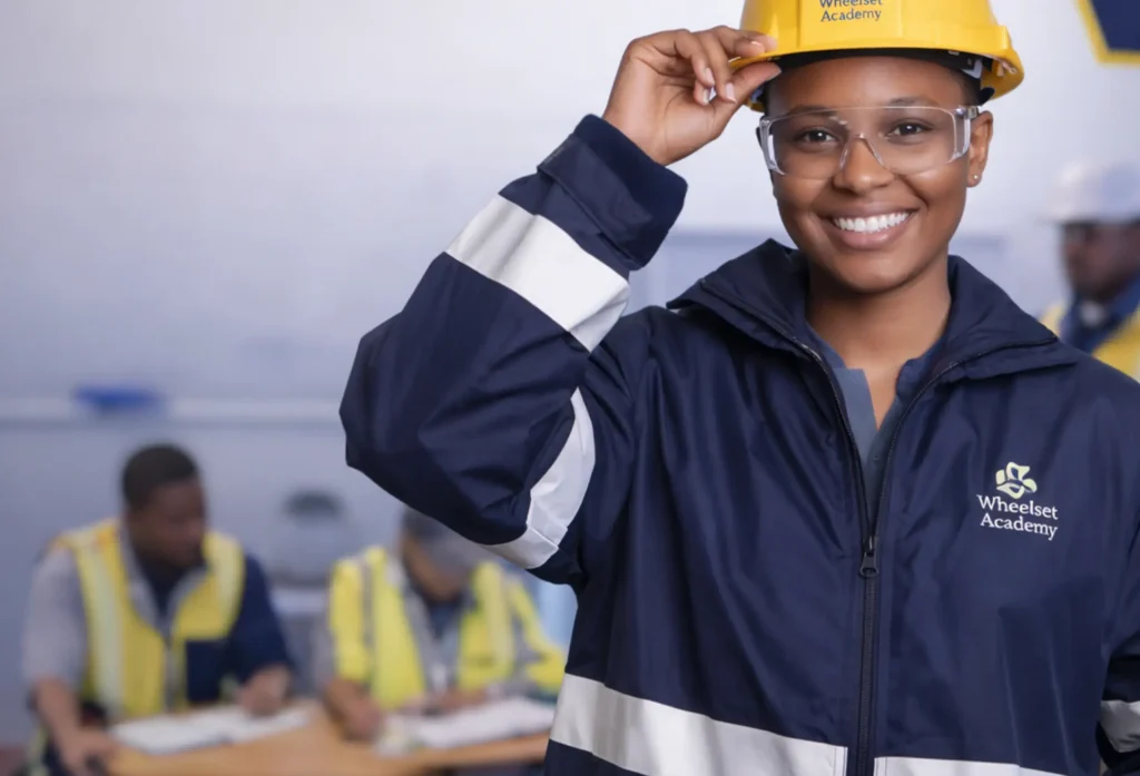 Occupational Health and Safety Practitioner course training learner wearing PPE at Wheelset Academy