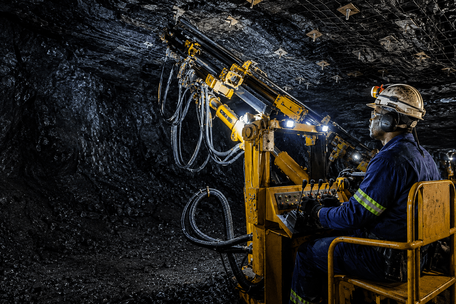 Mining Roofbolter Operator - Underground Coal Operations course training in an underground coal mine