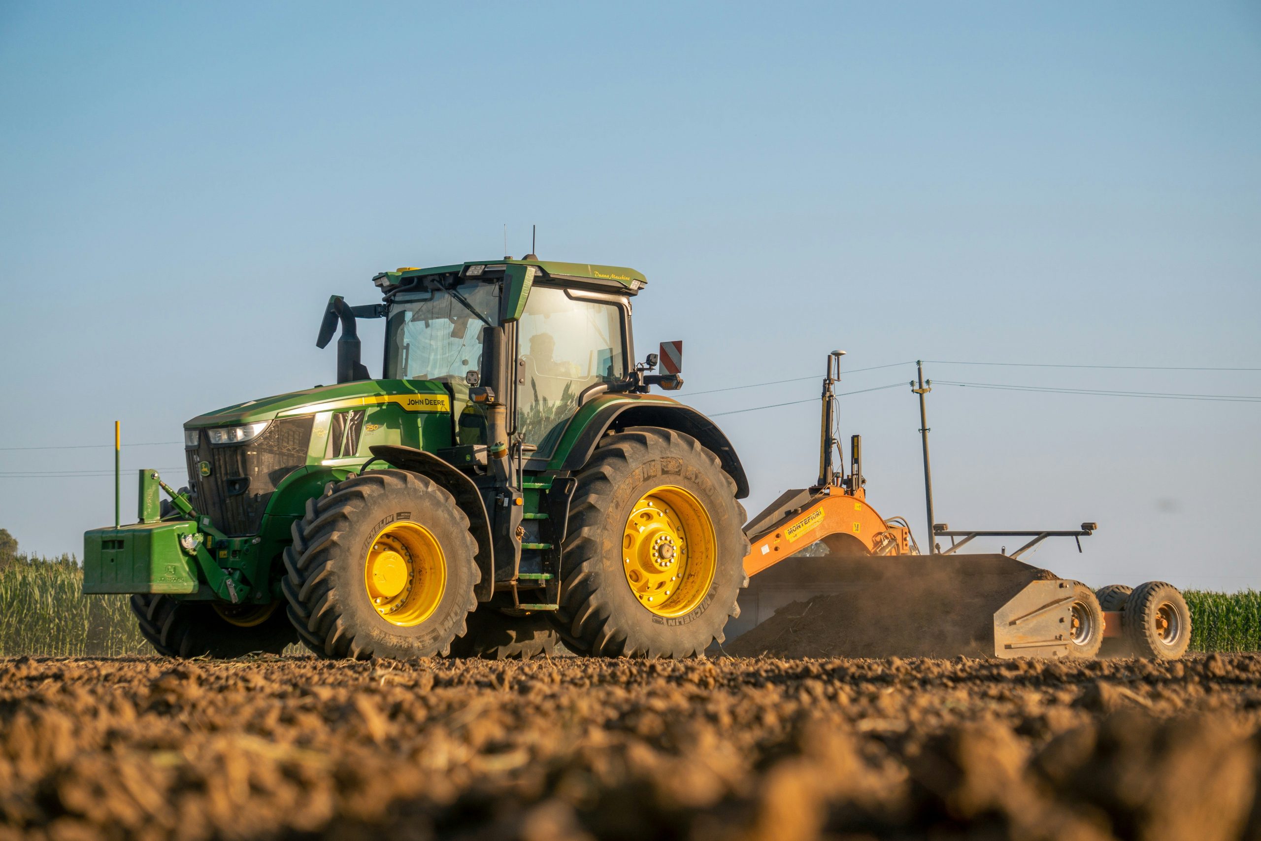 Tractor Operator course learner training on a tractor at Wheelset Academy