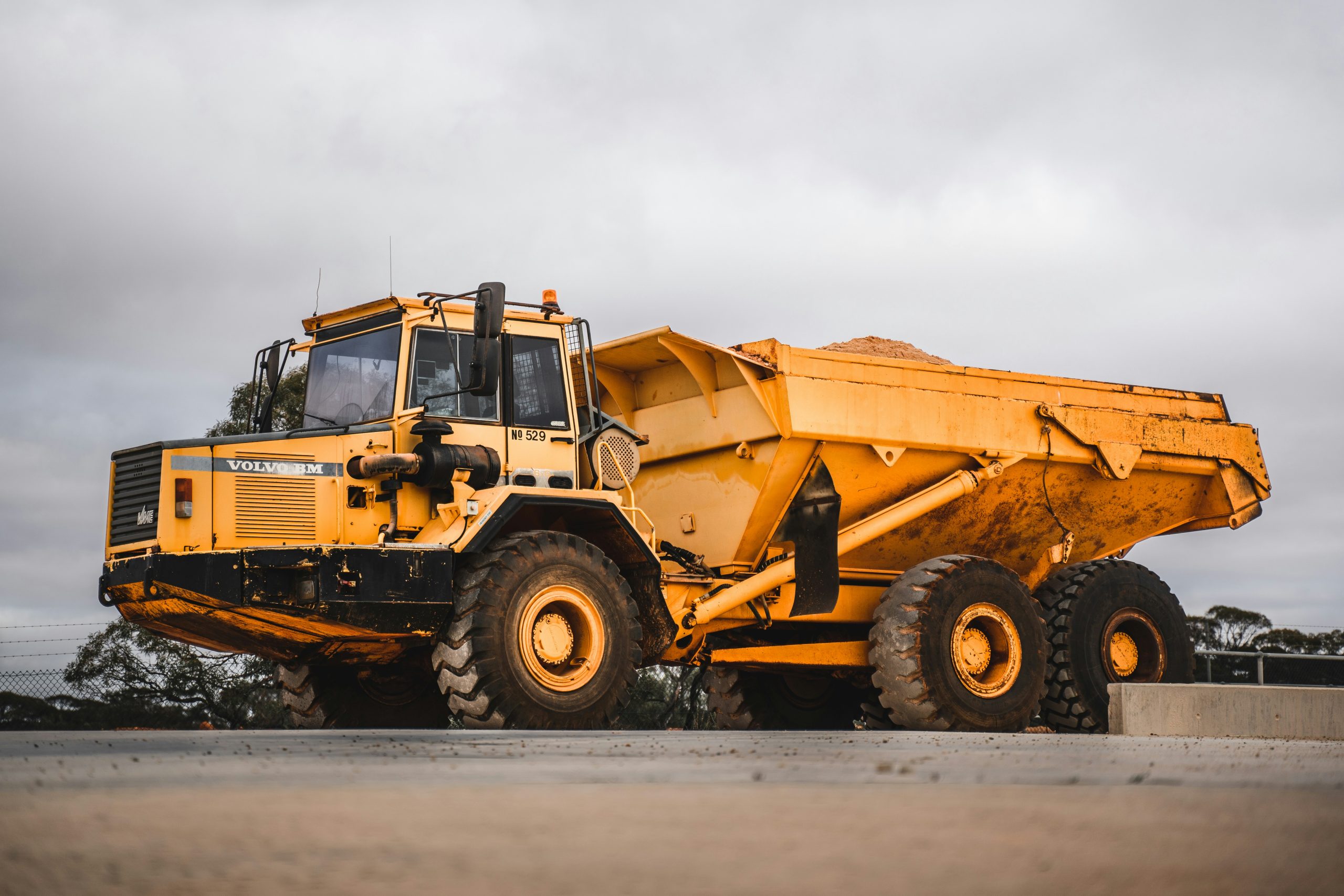 Mining Dump Truck Operator course learner training on a mining dump truck at Wheelset Academy